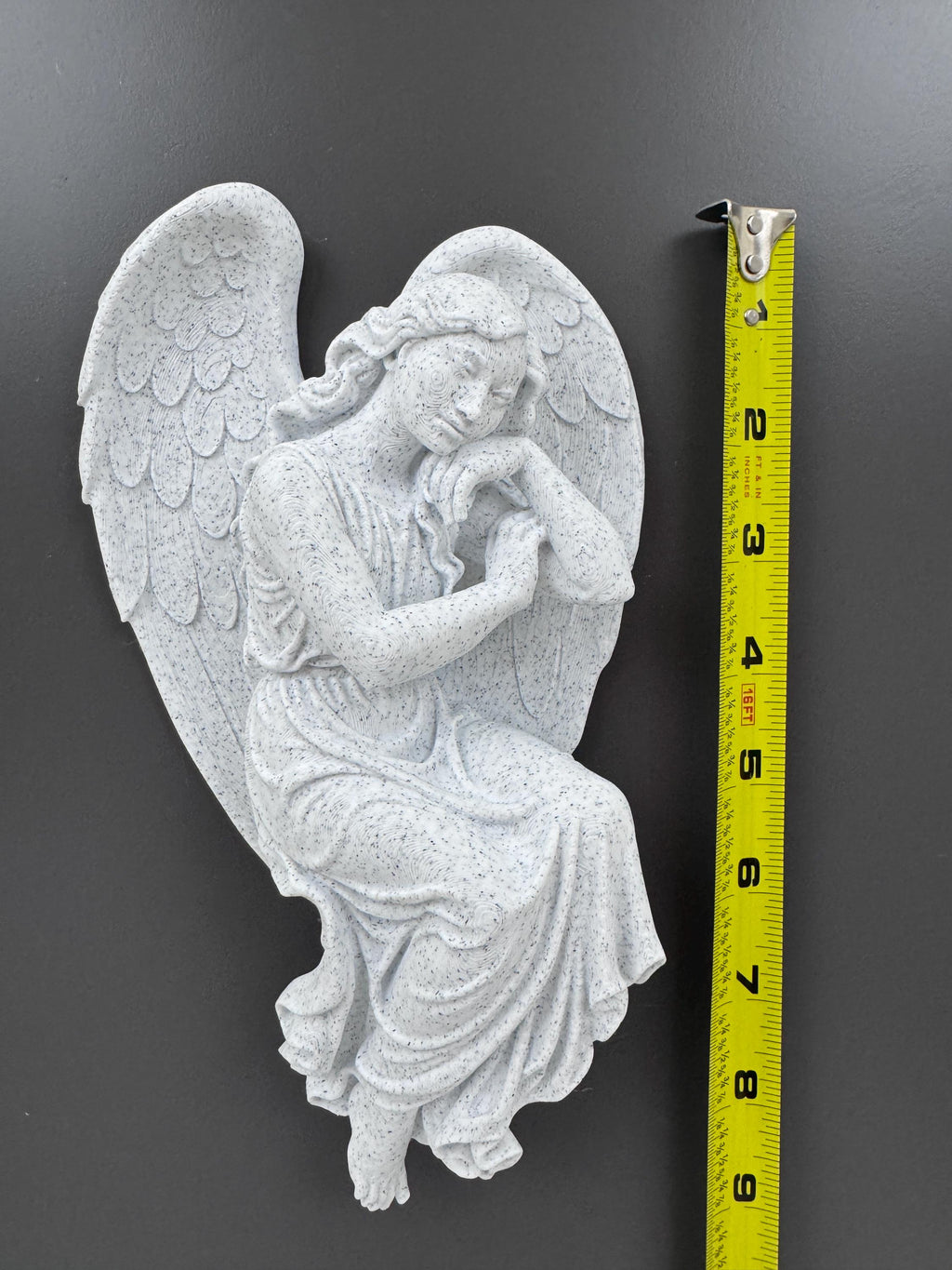 Resting Angel Wall Sculpture | Memorial Sympathy Gift | Bereavement Wall Art | Peaceful Spirit Home Decor | Remembrance Wall Hanging
