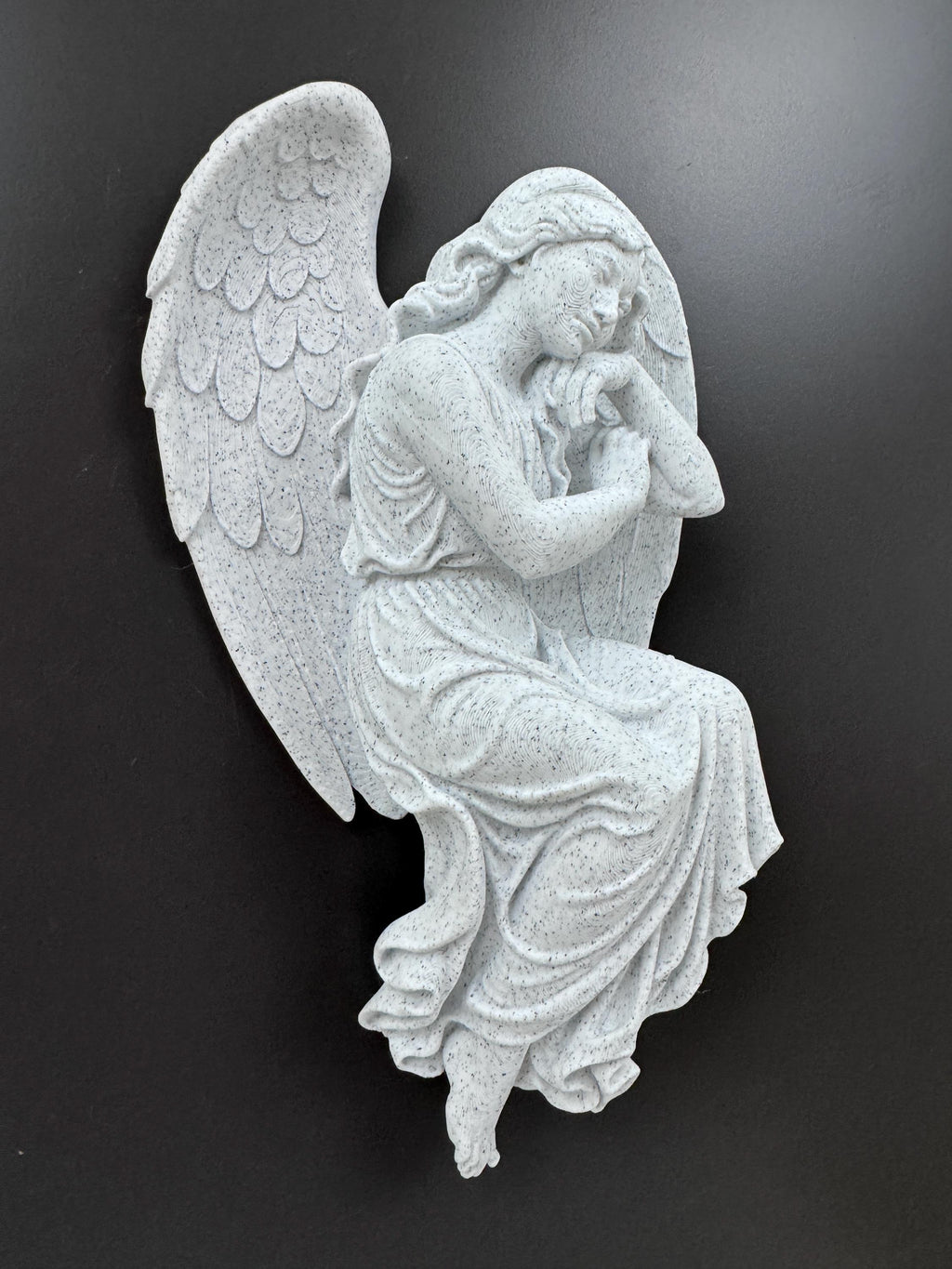 Resting Angel Wall Sculpture | Memorial Sympathy Gift | Bereavement Wall Art | Peaceful Spirit Home Decor | Remembrance Wall Hanging