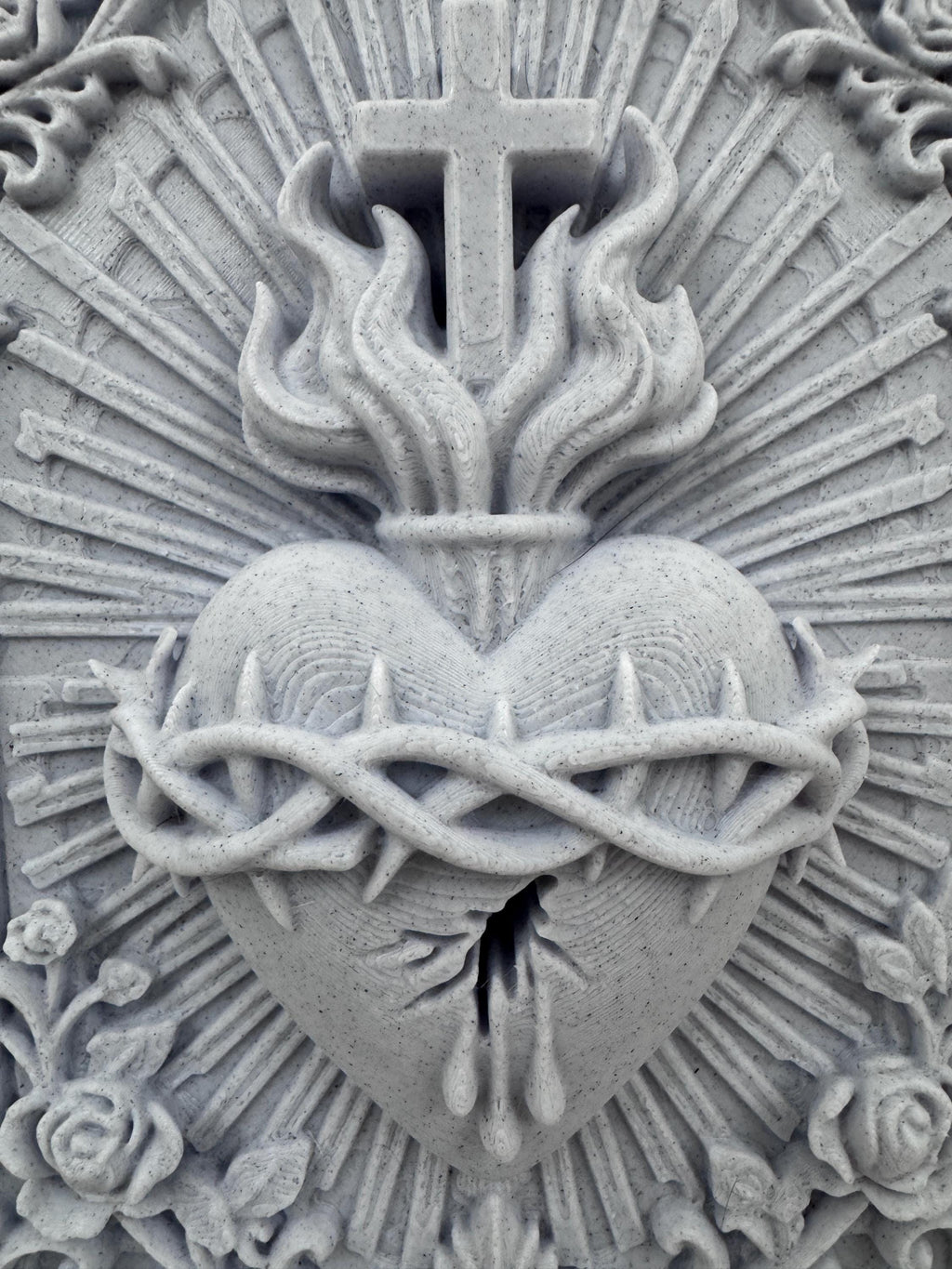 Sacred Heart of Jesus Wall Plaque | Catholic Religious Art | Victorian Gothic Home Decor | Prayer Altar Sculpture | Confirmation Gift