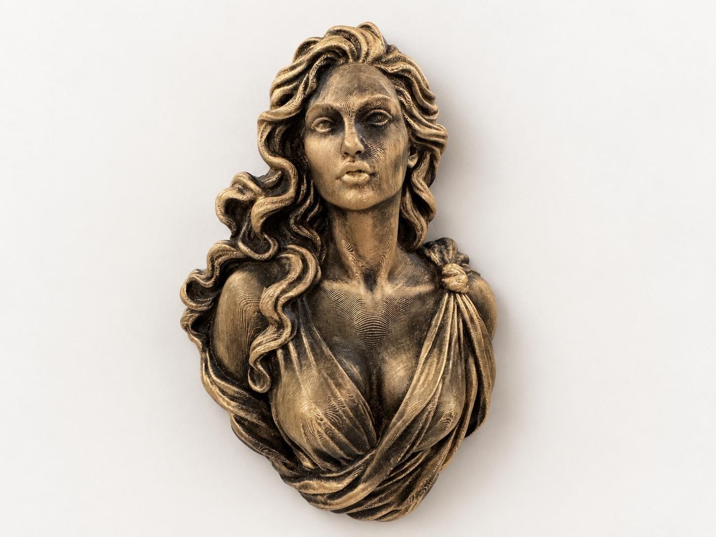 Greek Goddess Bust Wall Sculpture | Aphrodite Art | Female Statue Home Decor | Dark Academia Bedroom | Mythology Gift for Her