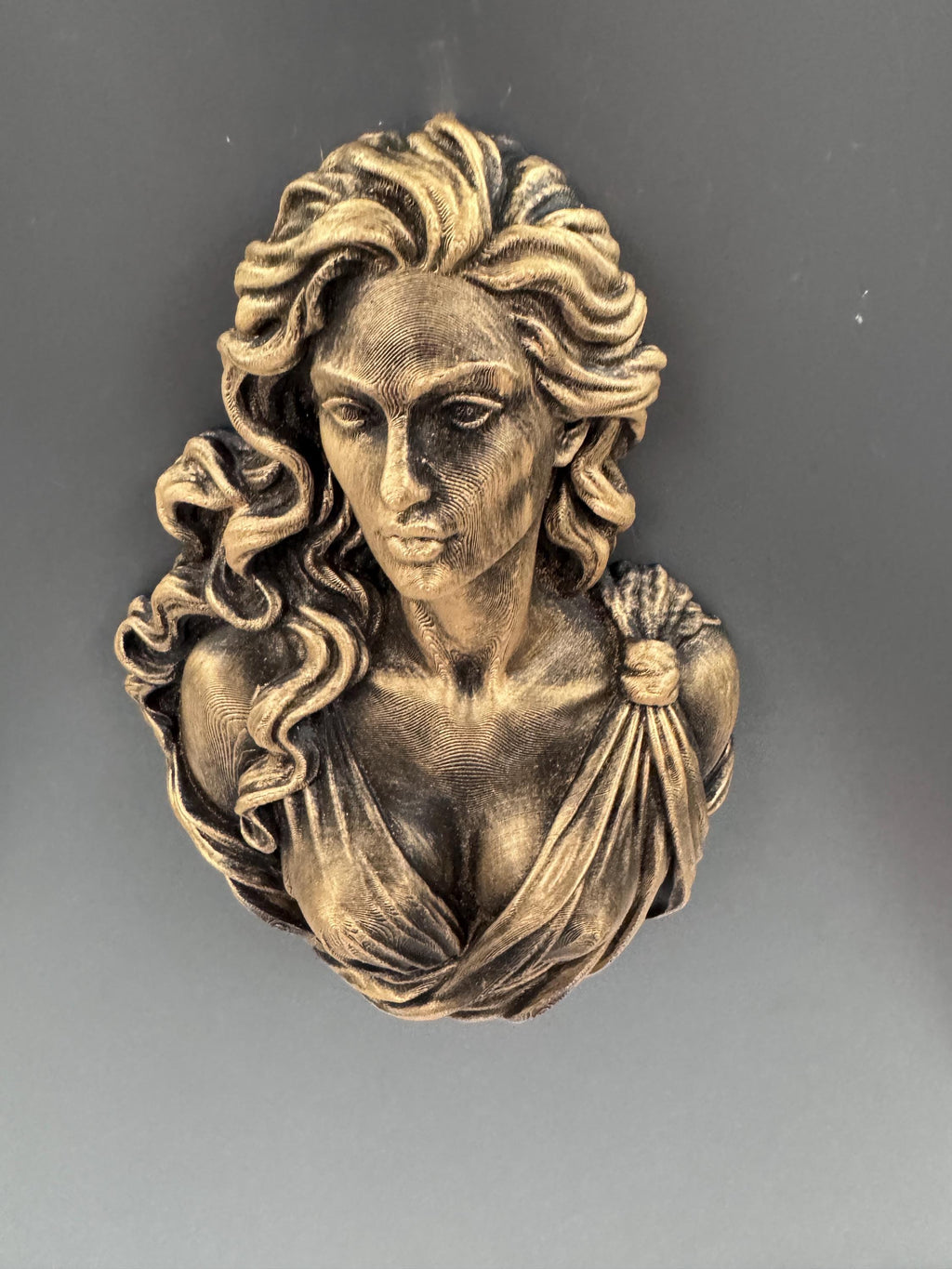 Greek Goddess Bust Wall Sculpture | Aphrodite Art | Female Statue Home Decor | Dark Academia Bedroom | Mythology Gift for Her