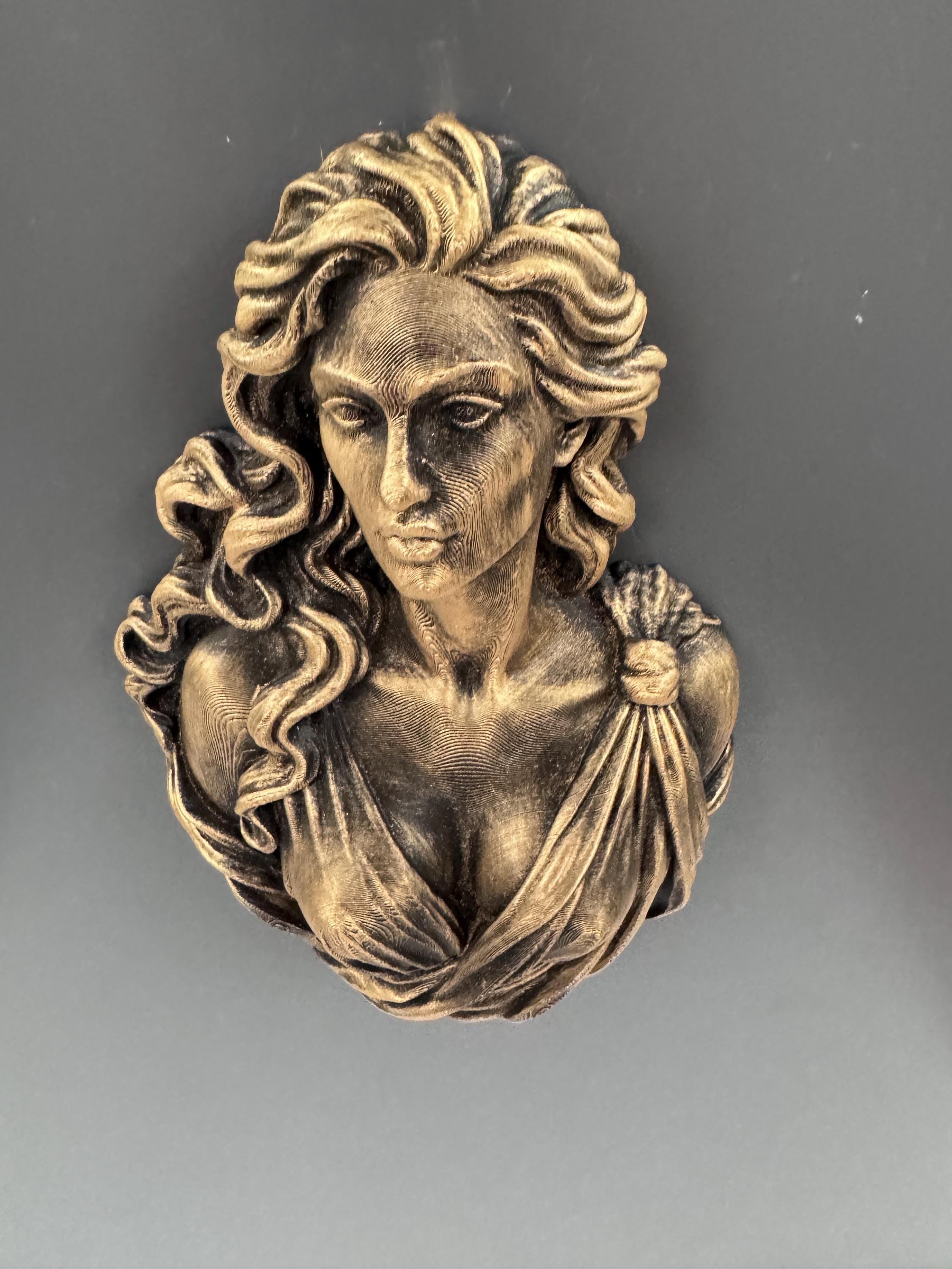 Greek Goddess Bust Wall Sculpture | Aphrodite Art | Female Statue Home Decor | Dark Academia Bedroom | Mythology Gift for Her