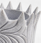 Close-up of the crown spikes and mane strands