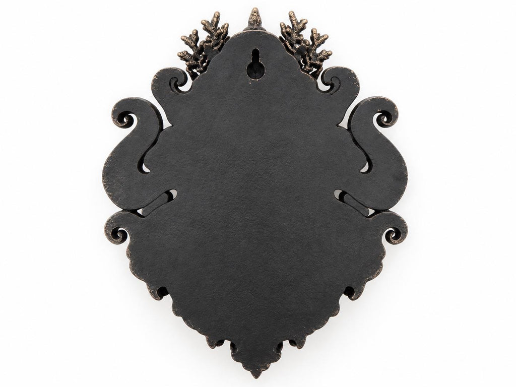 Back of the Siren Queen sculpture showing the keyhole