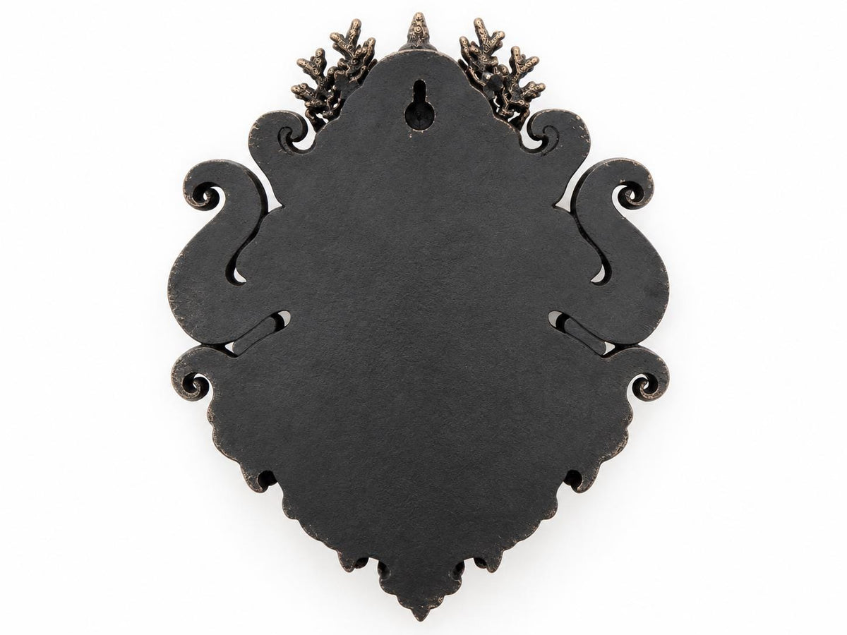 Back of the Siren Queen sculpture showing the keyhole