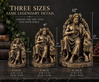 Size comparison of the 6, 9 and 12 in. Dionysus statues