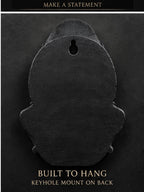 Back of the gorilla bust showing the keyhole mount