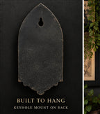 Back of the angel sconce showing the keyhole mount