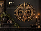 Styled view of the 12 in. ram sunburst statement piece on a dark wall