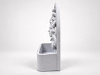 Side view of the Medusa organizer showing tray depth and face profile