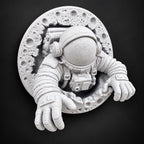 Front view of the astronaut gripping the broken lunar edge