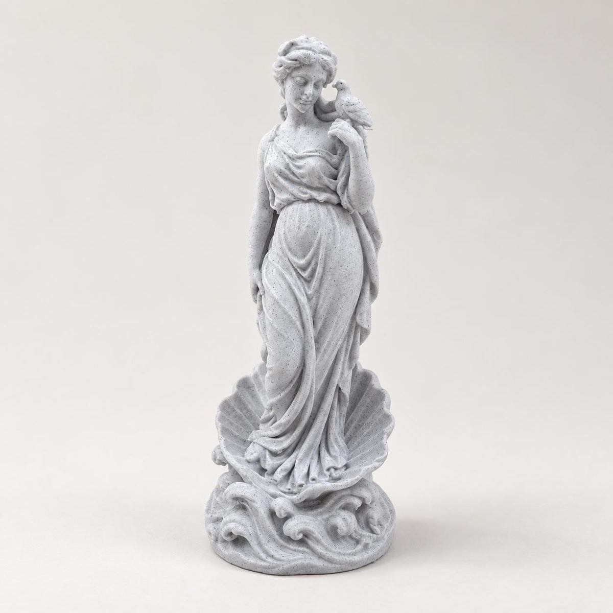 Close-up of the dove and raised hand on the Aphrodite statue
