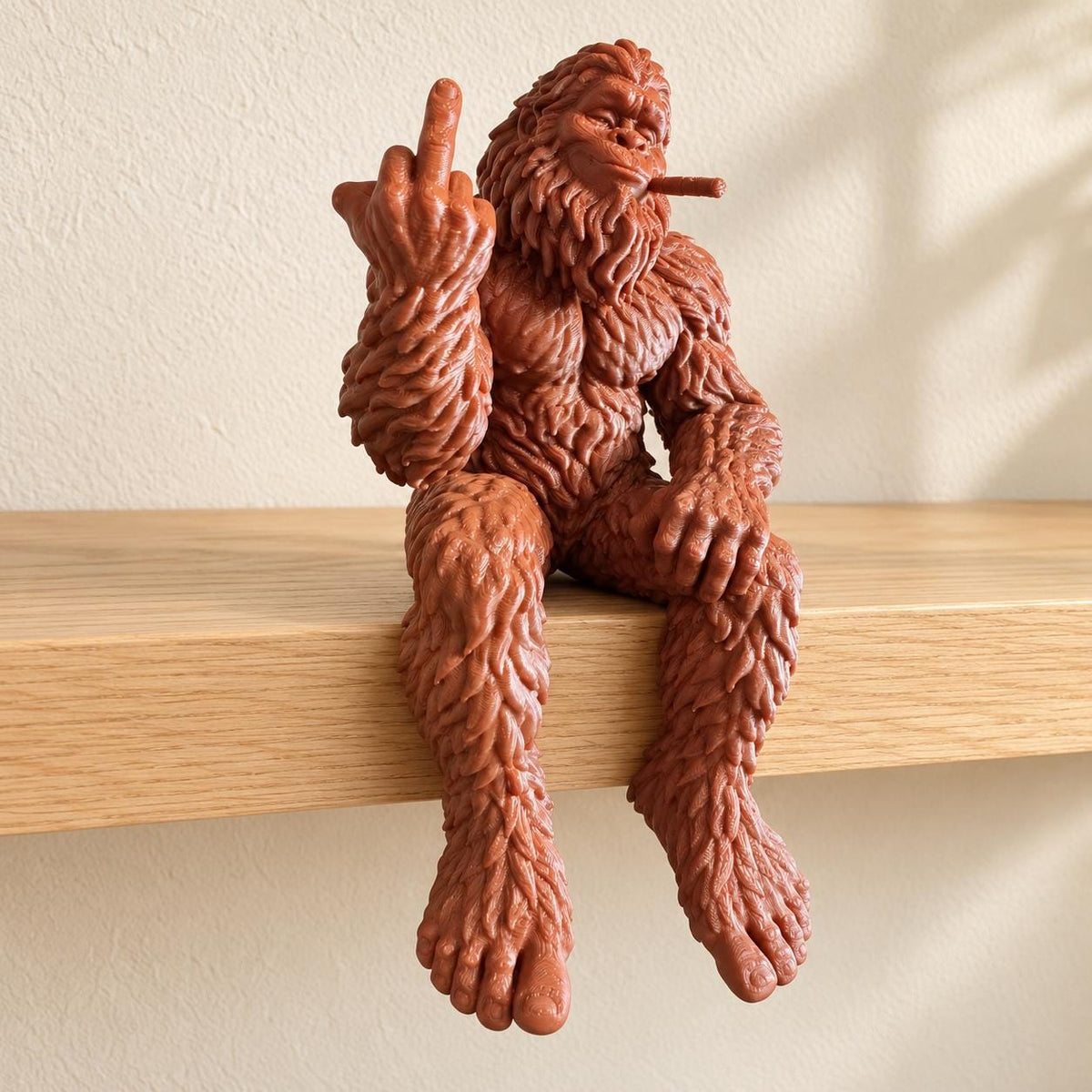Sasquatch shelf sitter figurine showing sculpted fur texture